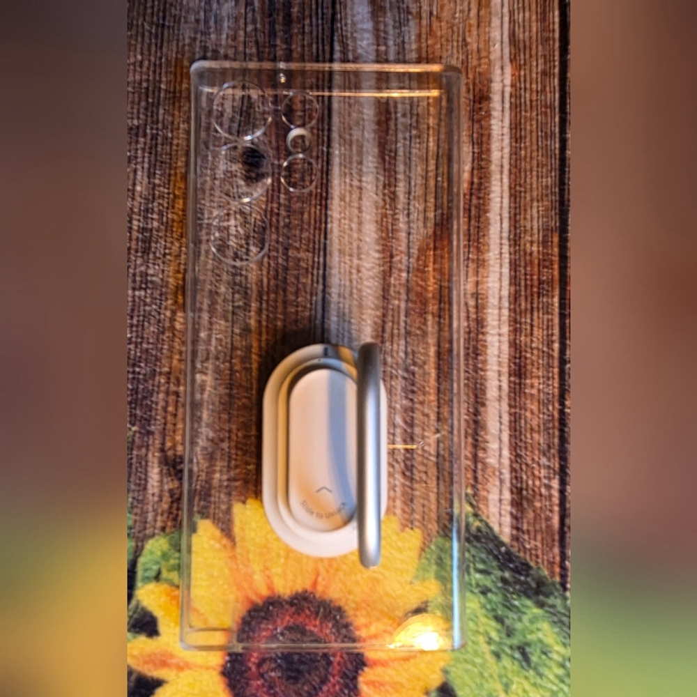 Samsung S23 Ultra Clear Phone Case with Silver Ring